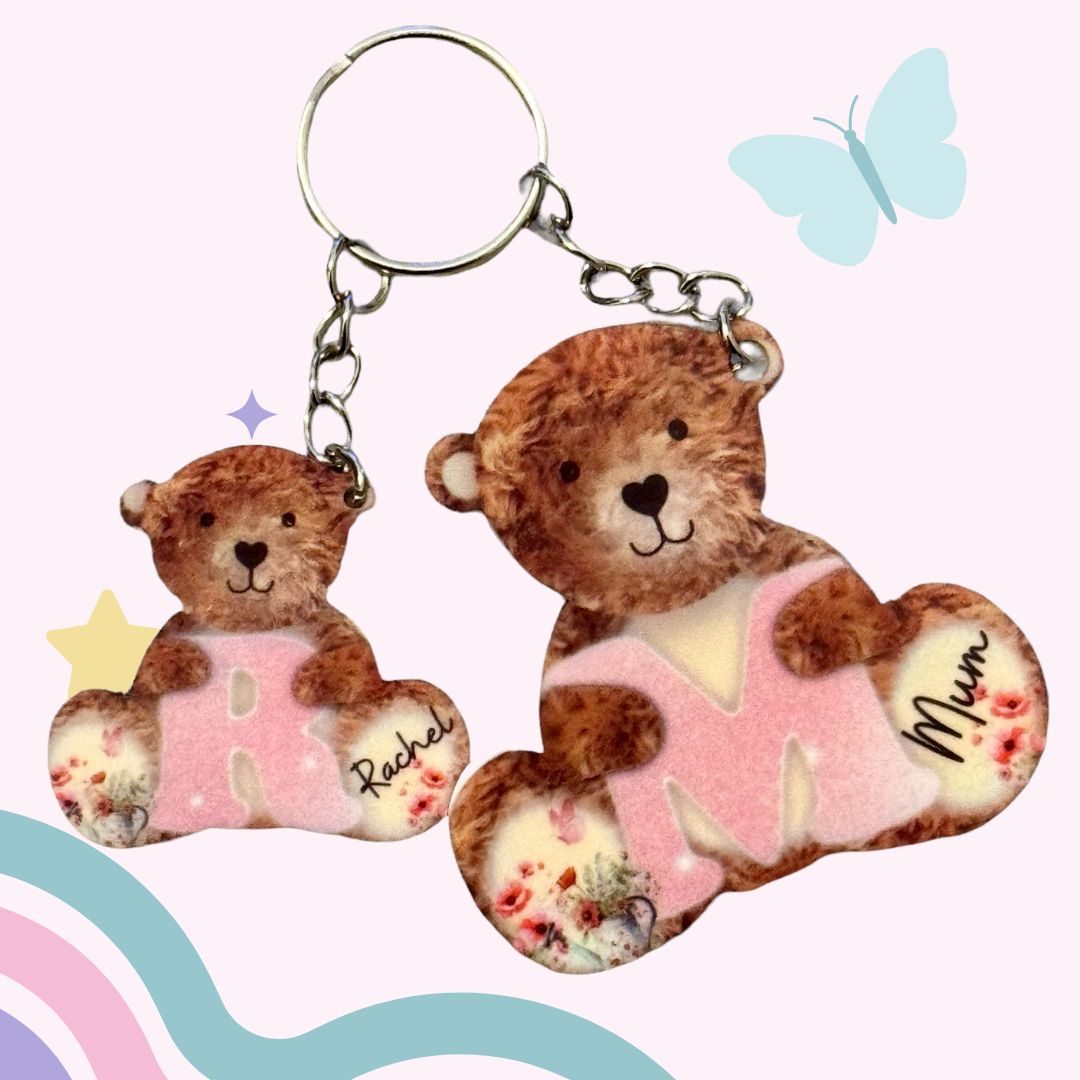 Teddy Bear Family Keyring